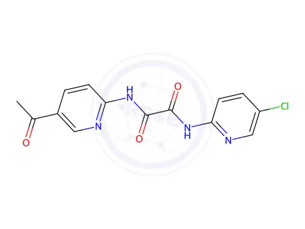 Chemical structure of N1-(5-acetylpyridin-2-yl)-N2-(5-chloropyridin-2-yl)ethanediamide