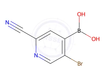 Chemical structure of (5-Bromo-2-cyanopyridin-4-yl)boronic acid