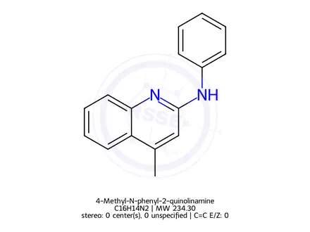 Chemical structure of 4-Methyl-N-phenyl-2-quinolinamine