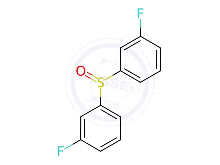 Chemical structure of Benzene, 1,1'-sulfinylbis[3-fluoro-