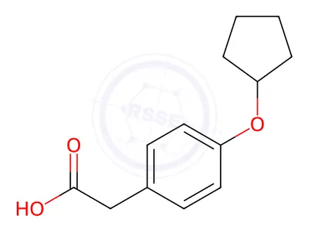 Chemical structure of 4-(Cyclopentyloxy)-benzeneacetic acid