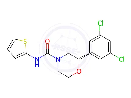 Chemical structure of 2-(3,5-Dichlorophenyl)-N-(thiophen-2-yl)morpholine-4-carboxamide
