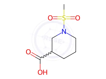 Chemical structure of 1-(Methylsulfonyl)piperidine-3-carboxylic acid
