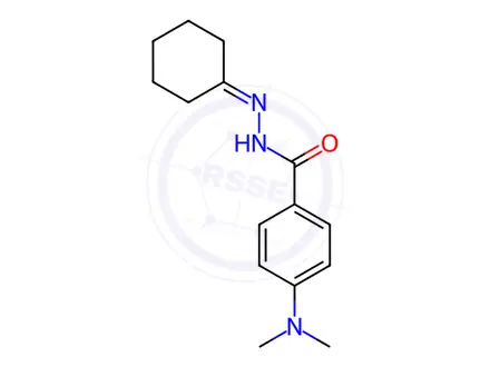 Chemical structure of N'-Cyclohexylidene-4-(dimethylamino)benzohydrazide