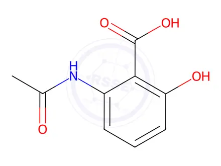 Chemical structure of 2-acetamido-6-hydroxybenzoic acid