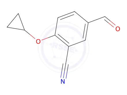 Chemical structure of 2-Cyclopropoxy-5-formylbenzonitrile