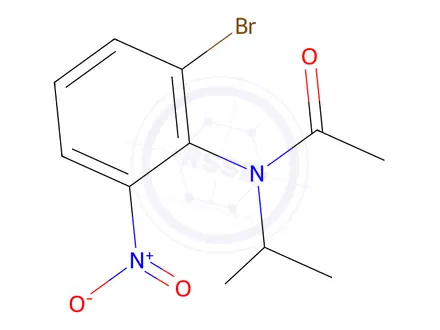 Chemical structure of AcetaMide, N-(2-broMo-6-nitrophenyl)-N-(1-Methylethyl)-