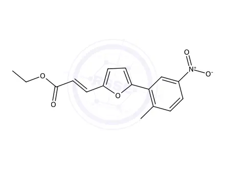 Chemical structure of Ethyl 3-(5-(2-methyl-5-nitrophenyl)furan-2-yl)acrylate