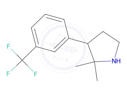 Chemical structure of 2,2-Dimethyl-3-(3-(trifluoromethyl)phenyl)pyrrolidine