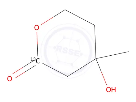 Chemical structure of 4-Hydroxy-4-methyl(2-~13~C)oxan-2-one