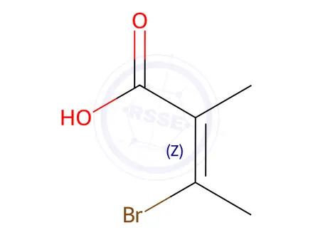 Chemical structure of 3-bromo-2-methyl-crotonic acid