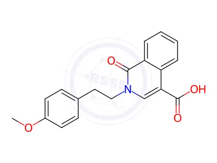 Chemical structure of 2-[2-(4-Methoxyphenyl)ethyl]-1-oxo-1,2-dihydroisoquinoline-4-carboxylic acid