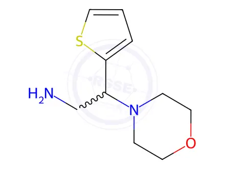 Chemical structure of 2-Morpholin-4-yl-2-thiophen-2-yl-ethylamine