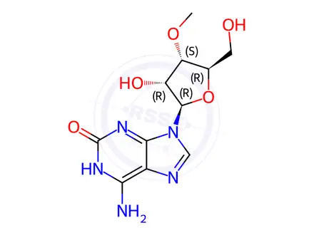 Chemical structure of Adenosine, 1,2-dihydro-3'-O-methyl-2-oxo-(9CI)