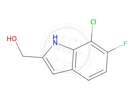 Chemical structure of (7-Chloro-6-fluoro-1H-indol-2-yl)methanol