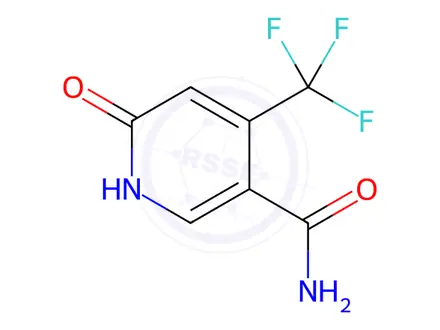 Chemical structure of 6-Oxo-4-(trifluoromethyl)-1,6-dihydropyridine-3-carboxamide