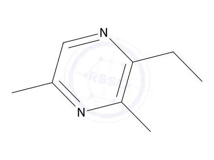 Chemical structure of 2-Ethyl-3,5-Dimethylpyrazine