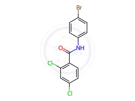 Chemical structure of N-(4-bromophenyl)-2,4-dichlorobenzamide