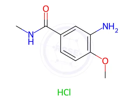 Chemical structure of 3-Amino-4-methoxy-N-methylbenzamide hydrochloride