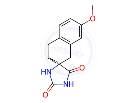 Chemical structure of 7-Methoxyspiro[tetralin-2,4'-imidazolidine]-2',5'-dione