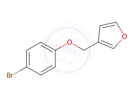 Chemical structure of Furan, 3-[(4-bromophenoxy)methyl]-
