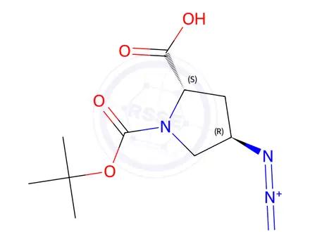Chemical structure of Boc-L-Pro(4-N3)-OH*DCHA (2S,4R)