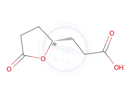 Chemical structure of (S)-3-(5-Oxotetrahydrofuran-2-yl)propanoic acid