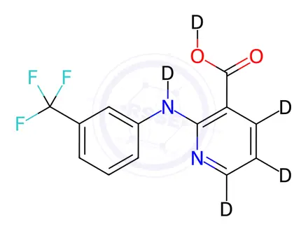 Chemical structure of Niflumic Acid-d5 (Major)