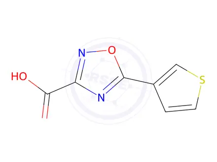Chemical structure of 5-(Thiophen-3-yl)-1,2,4-oxadiazole-3-carboxylic acid