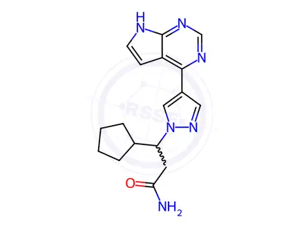 Chemical structure of Ruxolitinib-amide