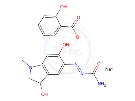 Chemical structure of CARBAZOCHROME SODIUM SULFONATE TRIHYDRATE