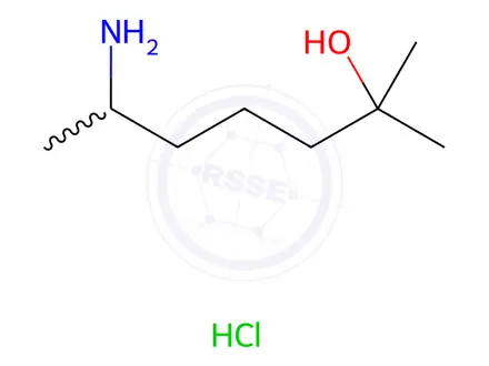 Chemical structure of Heptaminol Hydrochloride