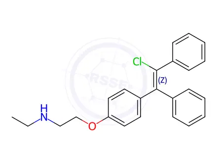 Chemical structure of N-Desethyl Clomiphene
