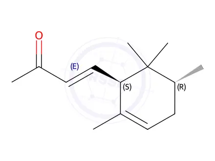 Chemical structure of (3E)-4-[(1R,5R)-5,6,6-Trimethyl-2-methylenecyclohexane-1-yl]-3-butene-2-one