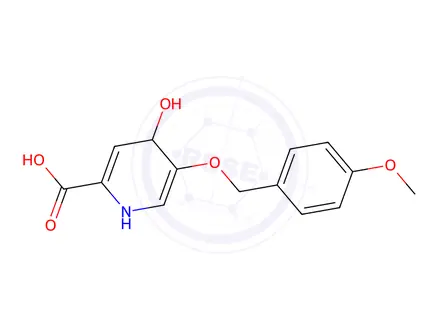 Chemical structure of 4-Hydroxy-5-((4-methoxybenzyl)oxy)-1,4-dihydropyridine-2-carboxylic acid