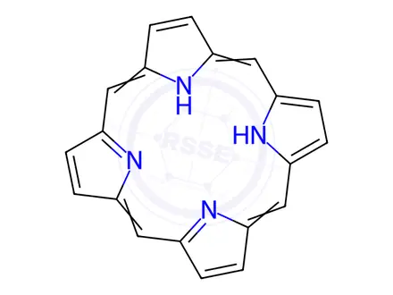 Chemical structure of Porphine