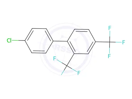 Chemical structure of 4'-Chloro-2,4-bis(trifluoromethyl)-1,1'-biphenyl