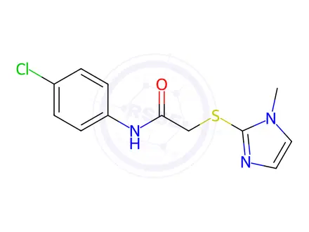 Chemical structure of n-(4-Chlorophenyl)-2-((1-methyl-1h-imidazol-2-yl)thio)acetamide