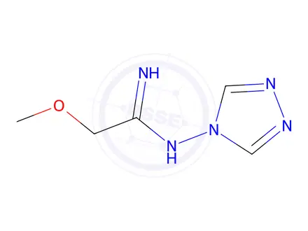 Chemical structure of Ethanimidamide, 2-methoxy-N-4H-1,2,4-triazol-4-yl-