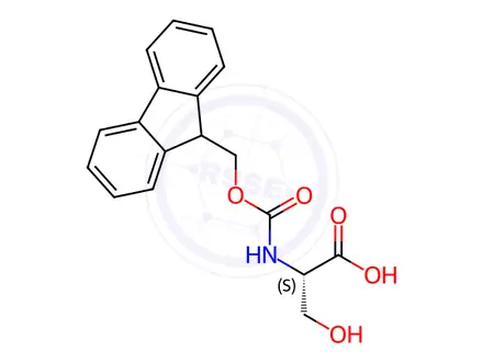 Chemical structure of Fmoc-L-Serine