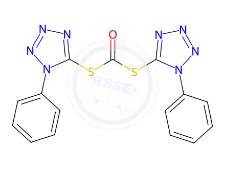 Chemical structure of S,S-bis(1-phenyl-1H-tetrazol-5-yl) dithiocarbonate