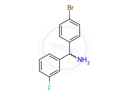 Chemical structure of (4-Bromophenyl)(3-fluorophenyl)methanamine