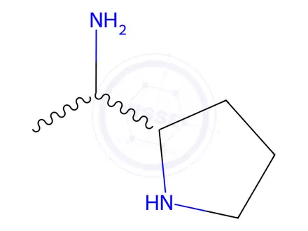 Chemical structure of 1-(pyrrolidin-2-yl)ethan-1-amine