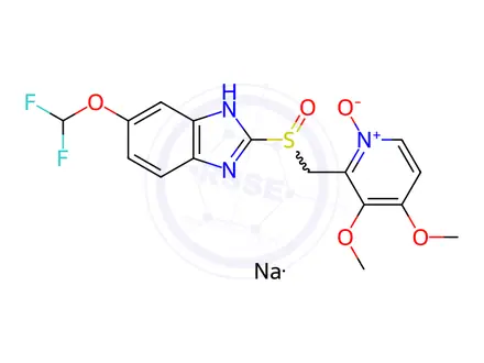 Chemical structure of Pantoprazole N-Oxide Sodium Salt