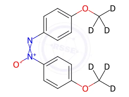 Chemical structure of p-Azoxyanisole-d6(O,O-dimethyl-d6)