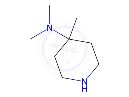 Chemical structure of N,N,4-Trimethylpiperidin-4-amine hydrochloride