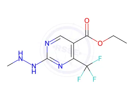 Chemical structure of ethyl 2-(2-methylhydrazino)-4-(trifluoromethyl)-5-pyrimidinecarboxylate