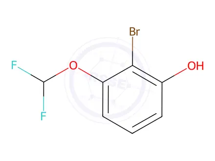 Chemical structure of 2-Bromo-3-(difluoromethoxy)phenol