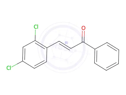 Chemical structure of (2E)-3-(2,4-Dichlorophenyl)-1-phenylprop-2-en-1-one