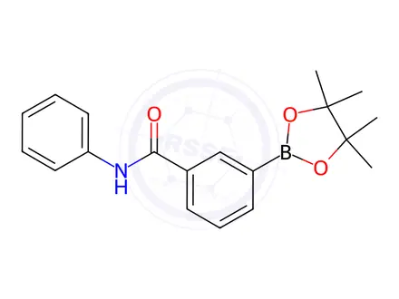 Chemical structure of N-Phenyl-3-(4,4,5,5-tetramethyl-1,3,2-dioxaborolan-2-yl)benzamide